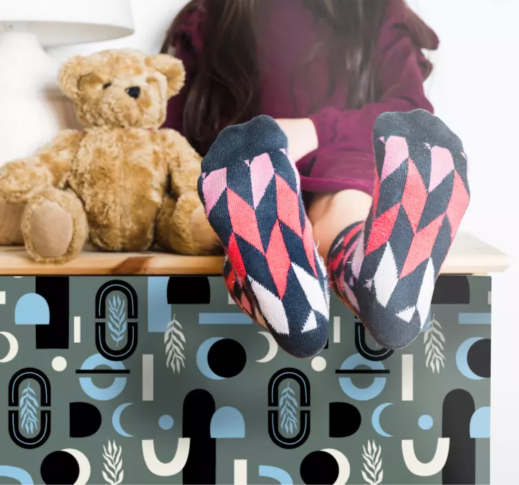 Adesivo geométrico capa com estampa geométrica - TenStickers