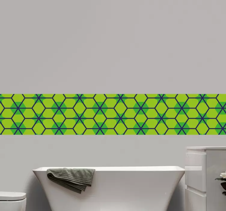 Adesivo azulejos design de padrão hexagonal - TenStickers