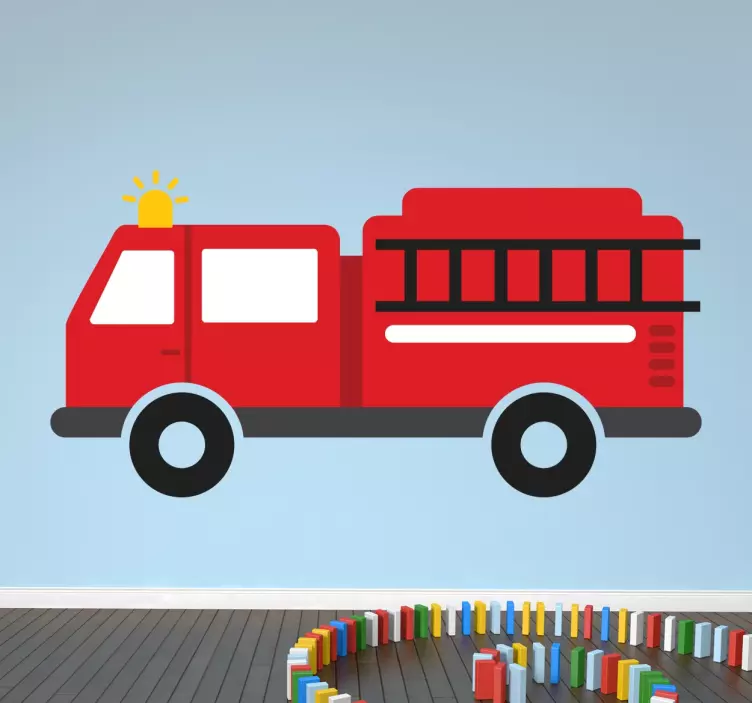 Adesivo infantil camião de bombeiros - TenStickers