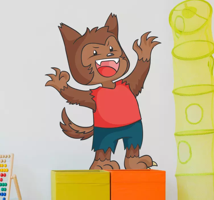 Adesivo infantil desenho lobisomem - TenStickers