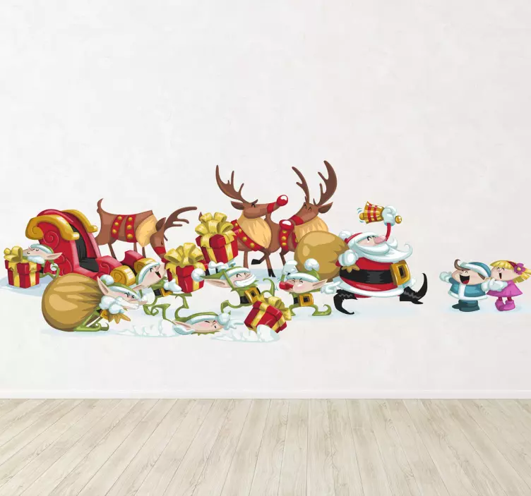 Adesivo infantil Pai Natal chegou - TenStickers