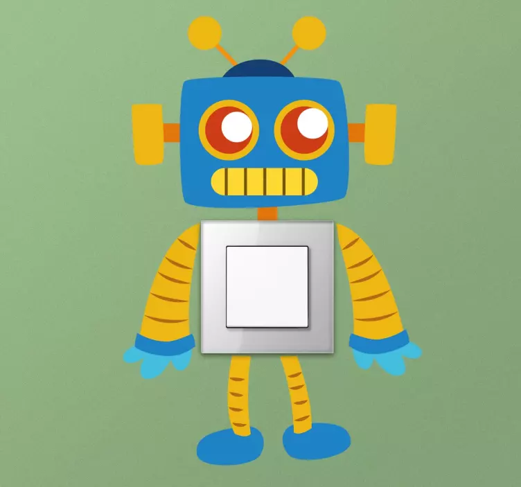 Adesivo infantil para interruptor robot - TenStickers