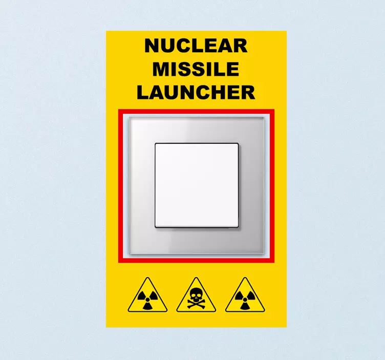 Adesivo interruptor lançador de mísseis nucleares - TenStickers