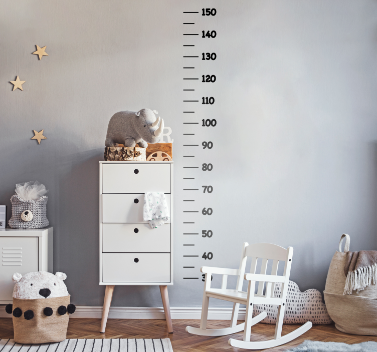 Autocolante medidor de altura minimalista - TenStickers