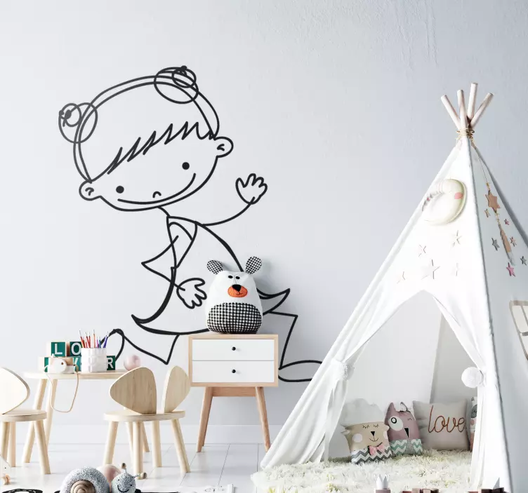 Adesivo menina a andar - TenStickers