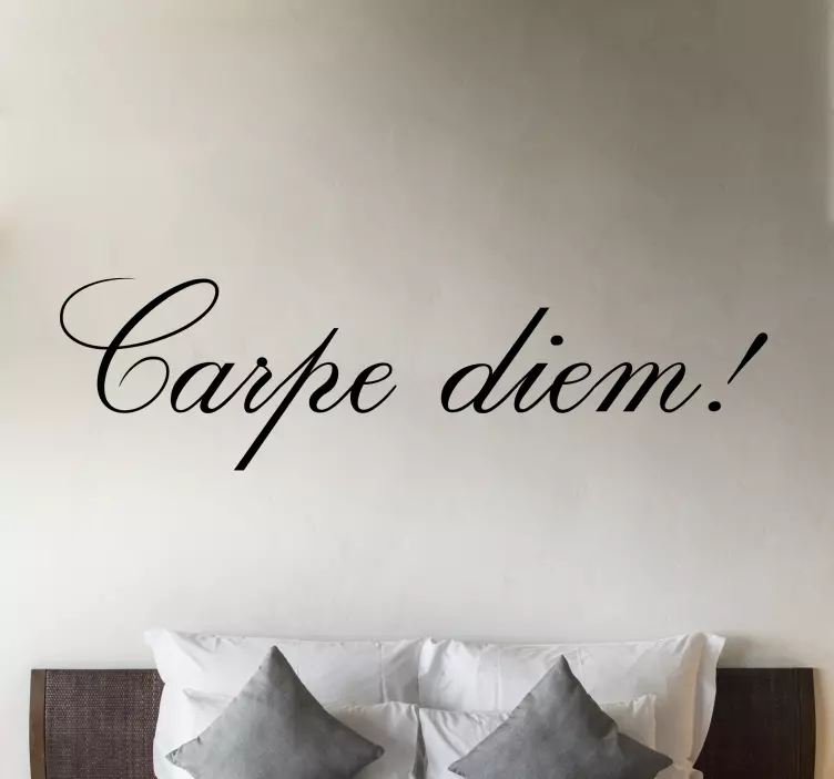 Adesivo motivacional carpe diem letras finas e delicadas - TenStickers