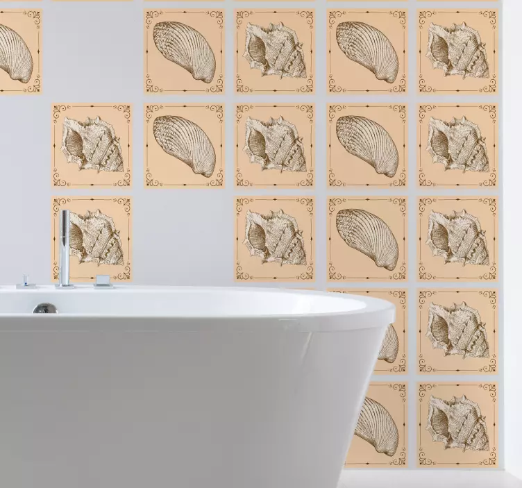 Adesivo natureza com padrões decorativos de conchas - TenStickers
