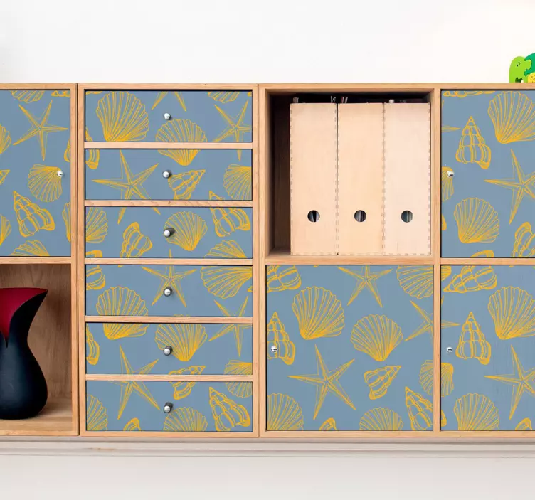 Adesivo natureza conchas e estrelas - TenStickers