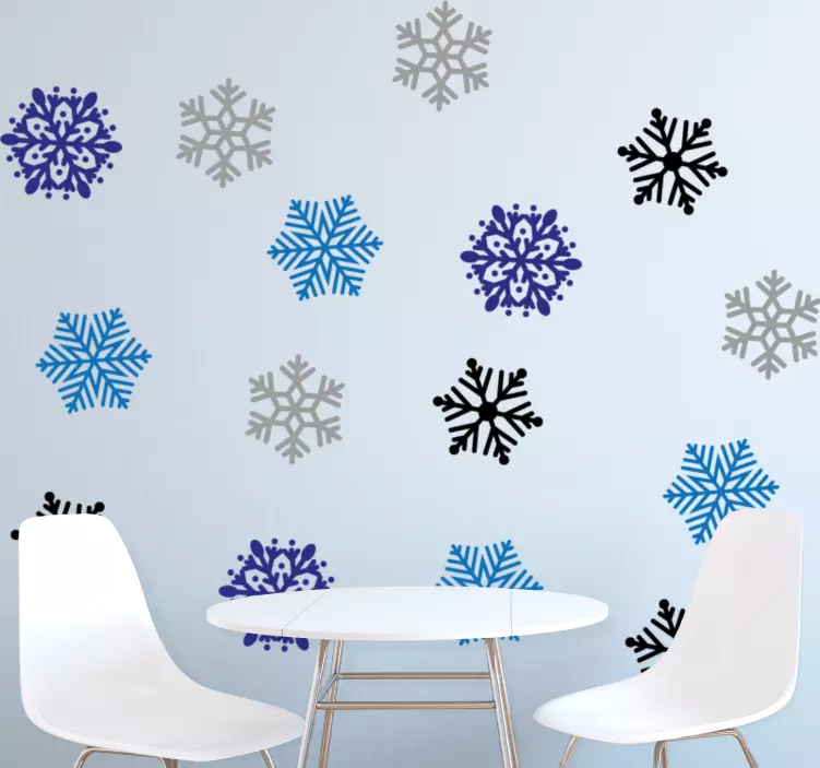 Adesivo natureza decorações com padrões de floco de neve - TenStickers