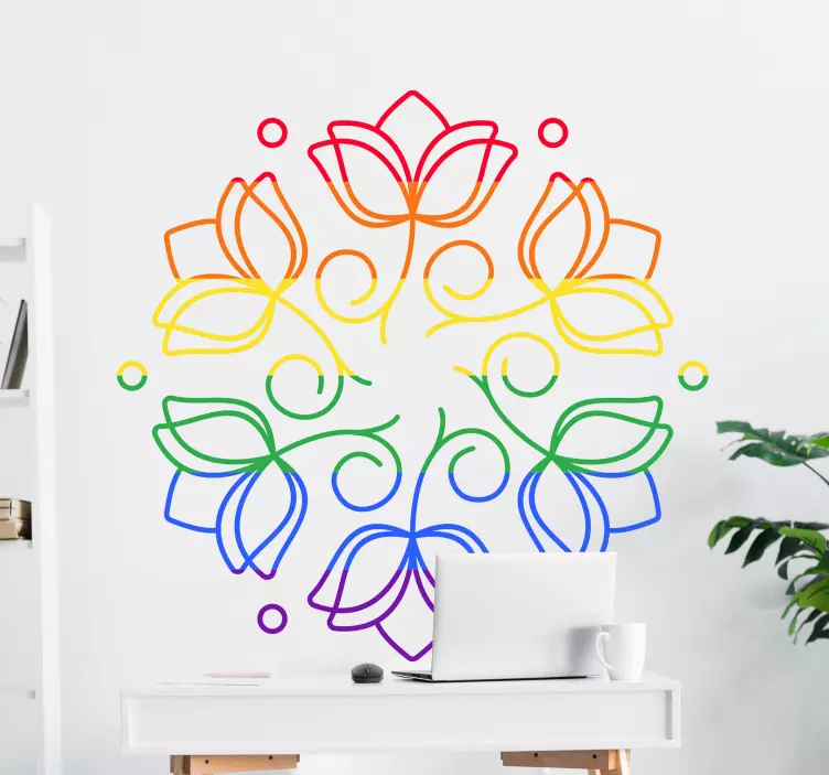 Adesivo natureza motivo floral de lótus - TenStickers