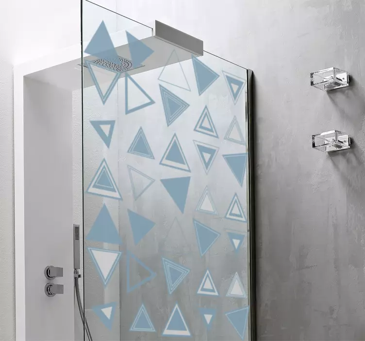 Adesivo para banheiro com triângulos - TenStickers