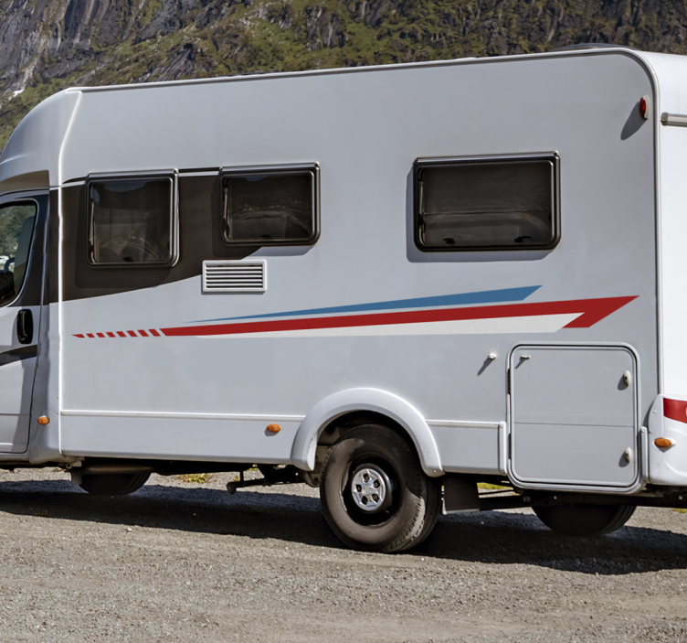Adesivo para caravana lado das listras - TenStickers