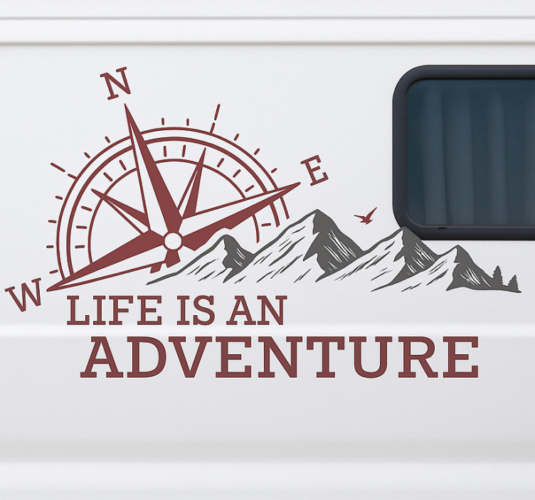 Adesivo para caravana life is an adventure - TenStickers