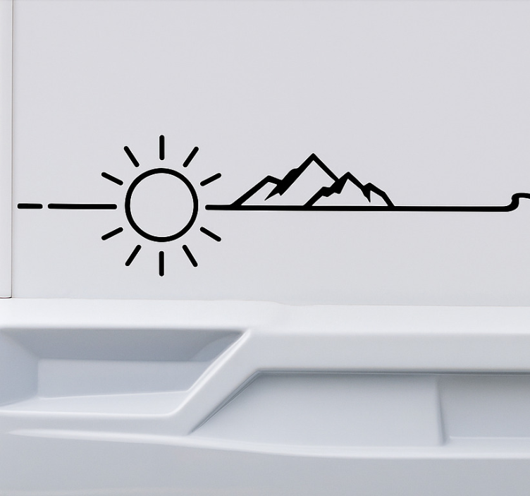 Adesivo para caravana paisagem natural custom - TenStickers