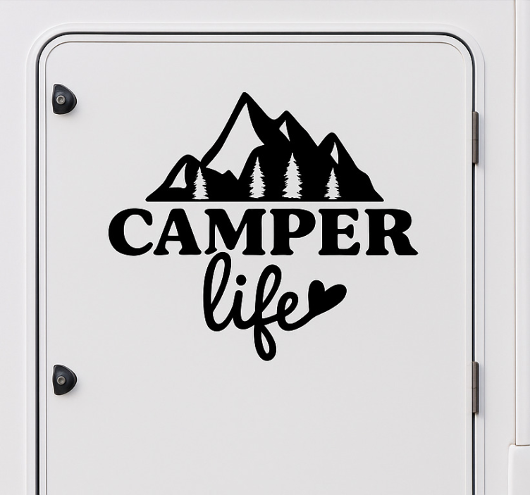 Adesivo para caravana camper life - TenStickers