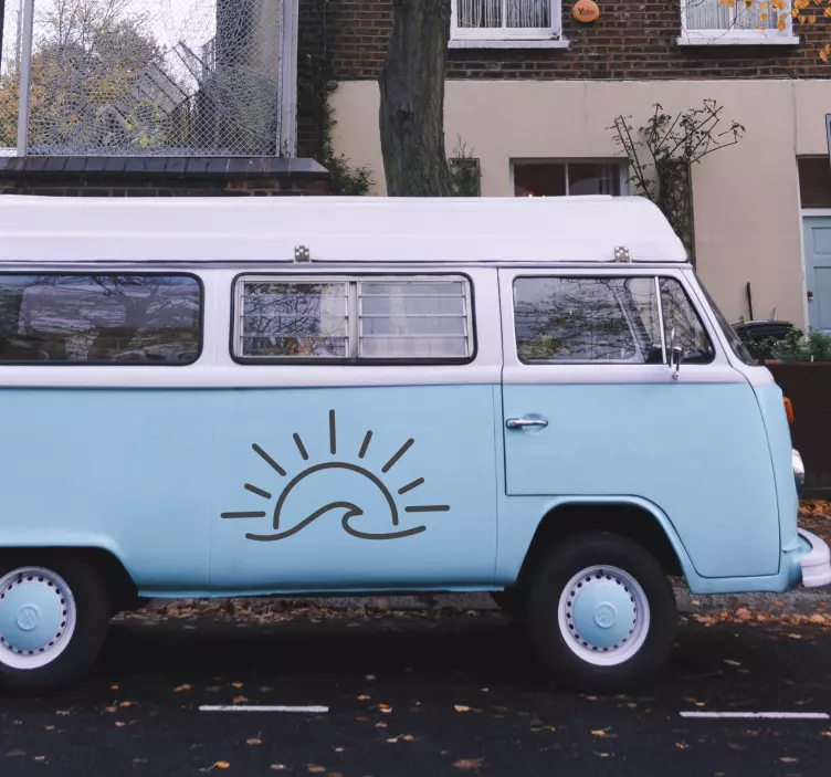 Autocolante para caravanas onda solar - TenStickers