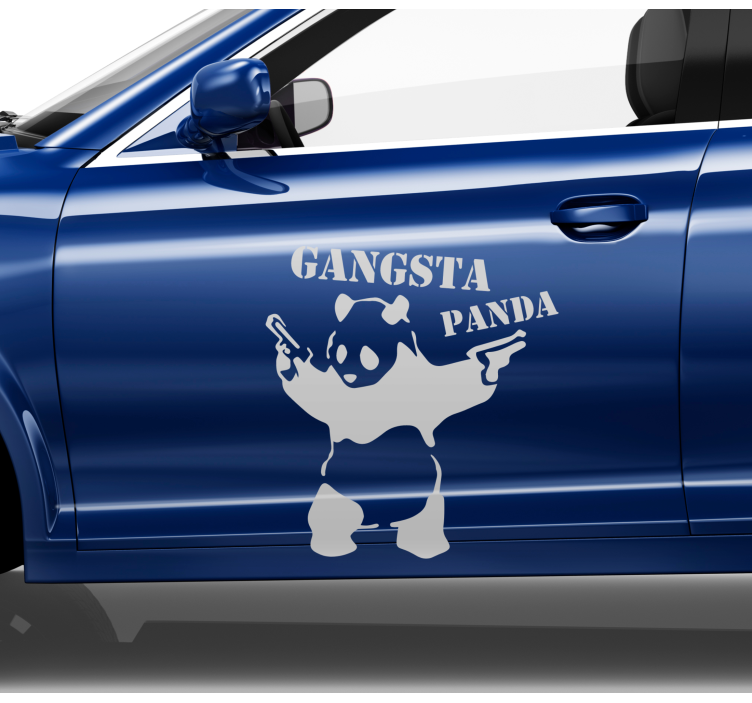 Adesivo para carro arte de personagem panda - TenStickers