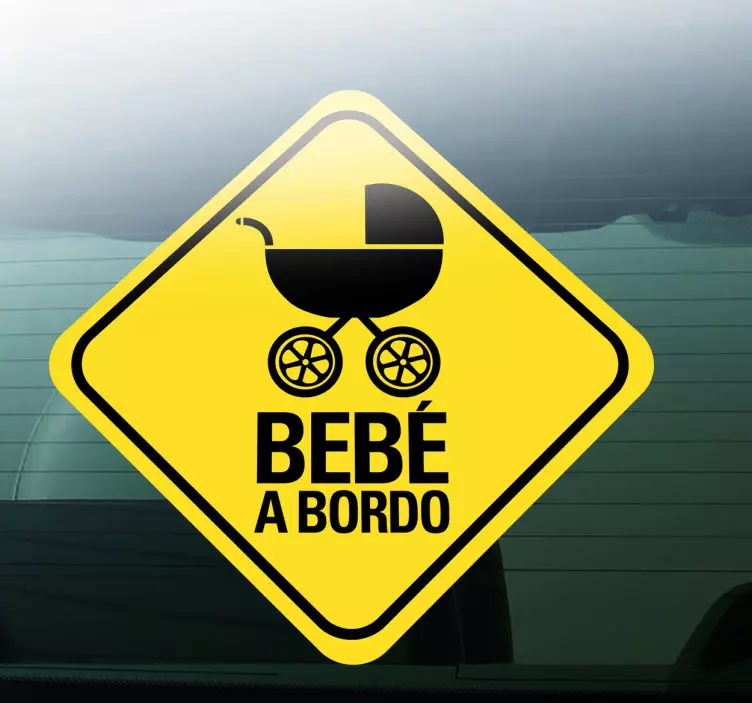 Adesivo para carro bebé a bordo - TenStickers