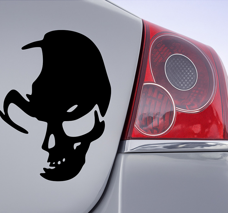 Adesivo para carro caveira meio morta - TenStickers