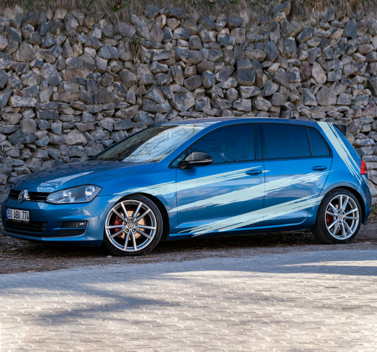 Adesivo para carro conjunto de design de pincel - TenStickers