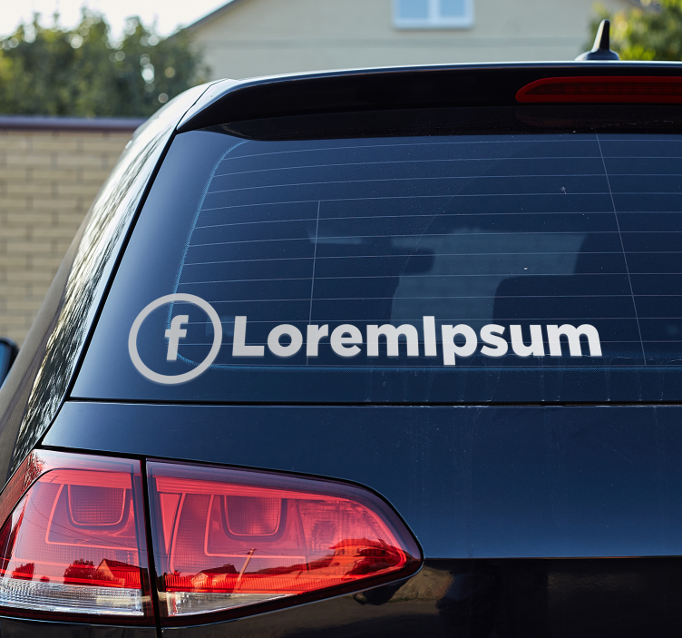 Adesivo para carro conta personalizada do facebook - TenStickers