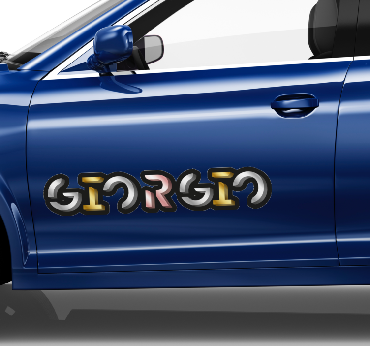 Adesivo para carro criação de nome personalizado - TenStickers