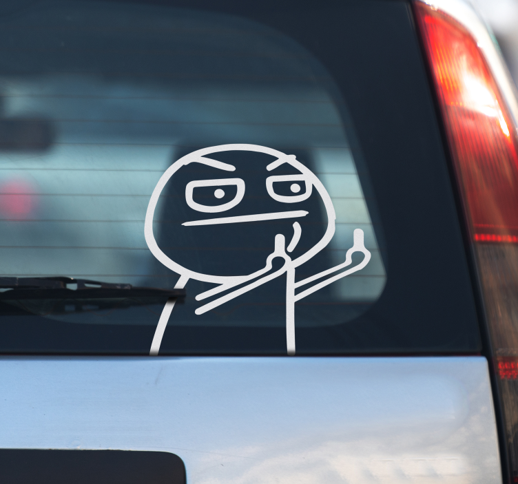 Adesivo para carro design divertido para mostrar os dedos - TenStickers