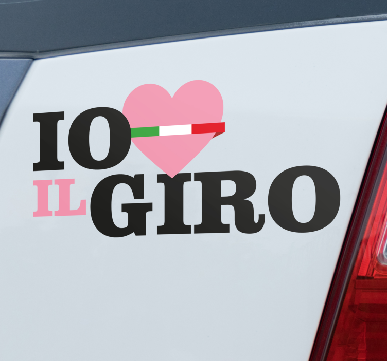 Adesivo para carro eu amo giro - TenStickers