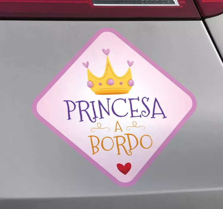 Adesivo para carro princesa - TenStickers