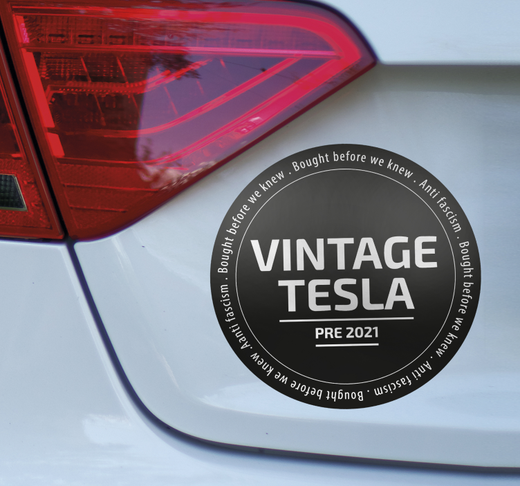 Adesivo para carro tesla antigo - TenStickers