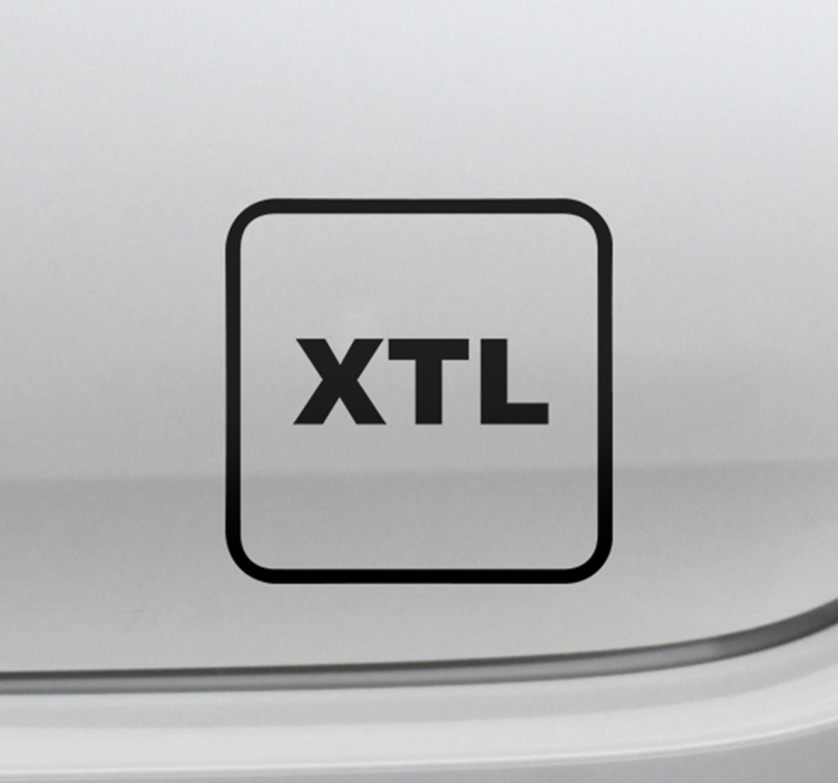 Adesivo para carro texto monocromático xtl - TenStickers