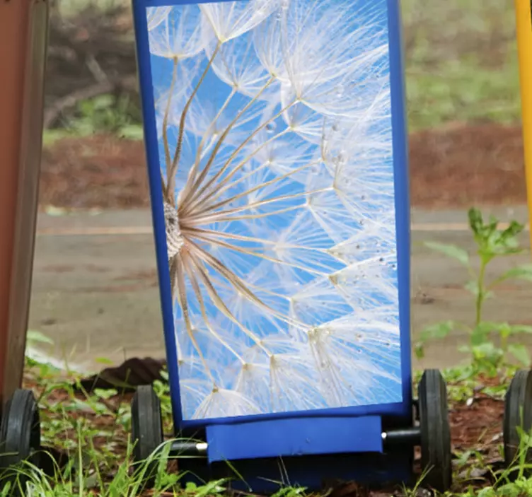 Adesivo para container detalhe floral dente-de-leão - TenStickers