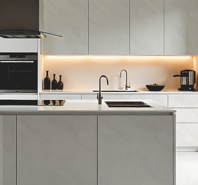 Adesivo para cozinha efeito de pedra clara - TenStickers