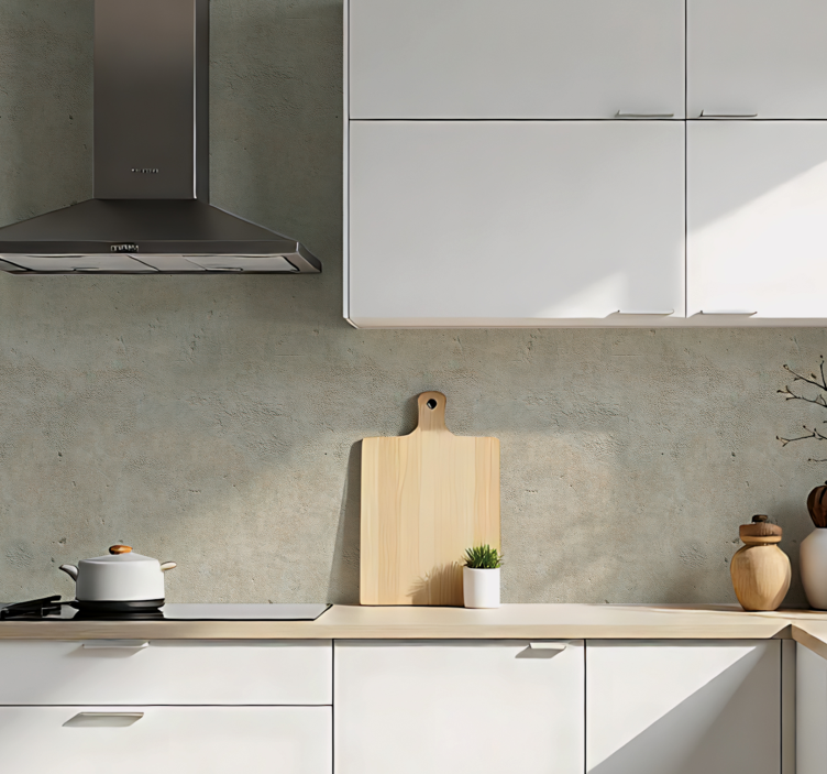 Adesivo para cozinha tons de pedra creme - TenStickers