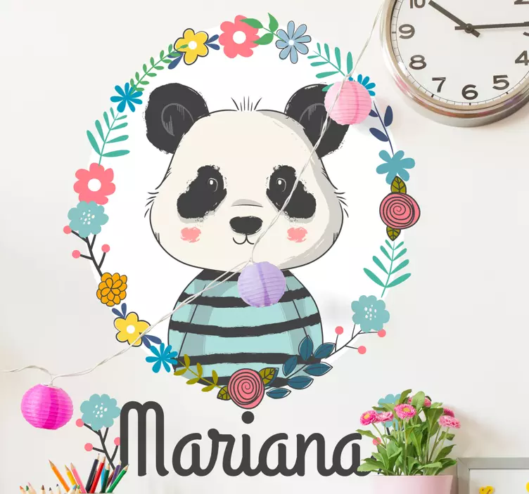 Adesivo para crianças ilustração de panda fofo - TenStickers