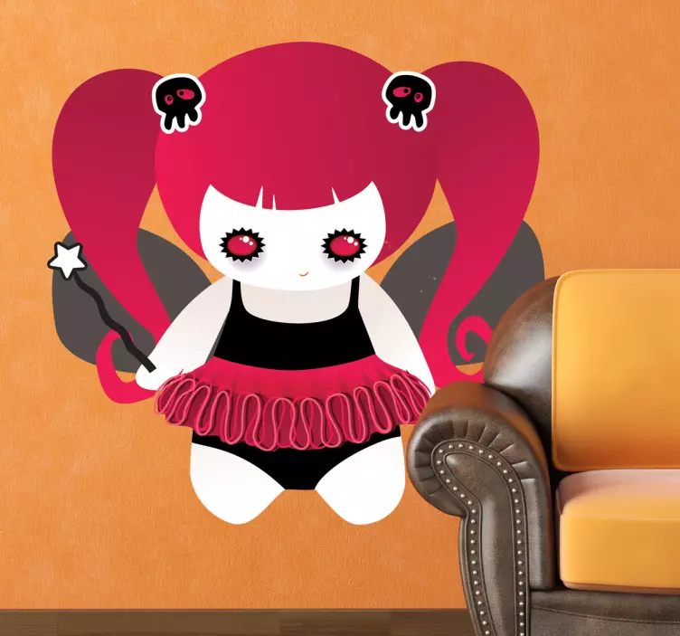 Adesivo para crianças personagem de fada fofa - TenStickers