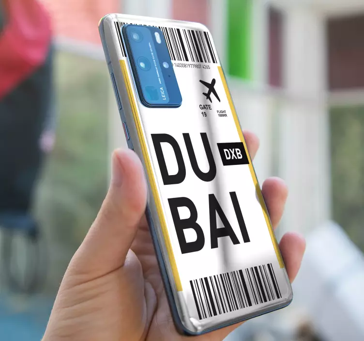 Adesivo para Huawei cartão de embarque de dubai - TenStickers