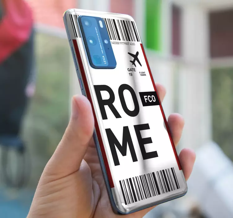 Adesivo para huawei passe de viagem em roma - TenStickers