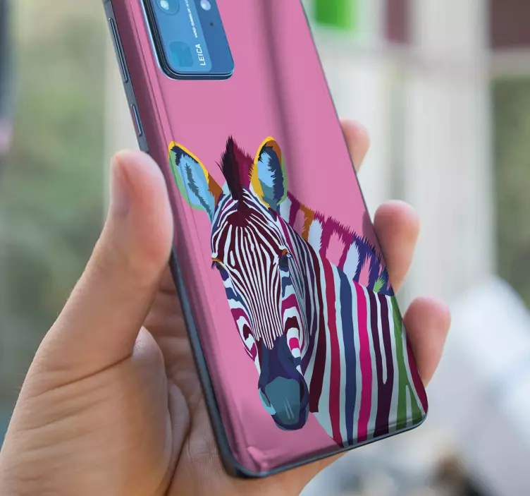 Adesivo para Huawei retrato vibrante de zebra - TenStickers