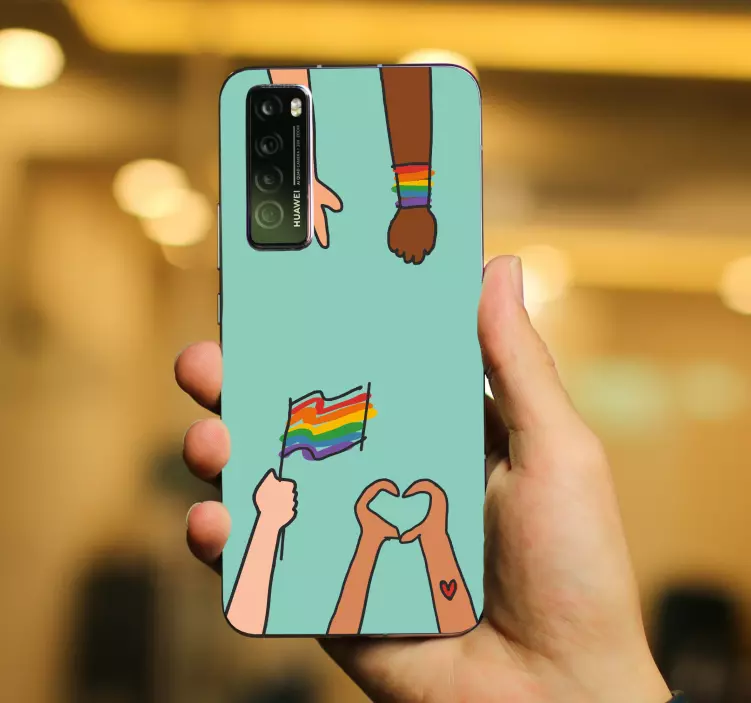 Adesivo para Huawei unidade e orgulho - TenStickers