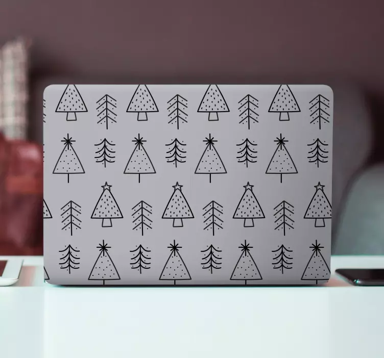 Adesivo de natal Árvores de natal estampadas - TenStickers