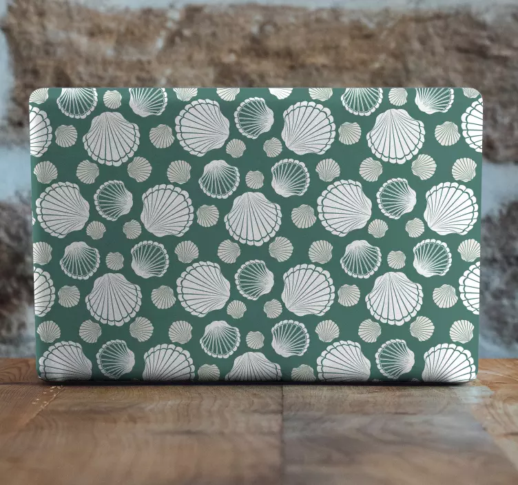Adesivo para laptop capa com padrão de concha - TenStickers