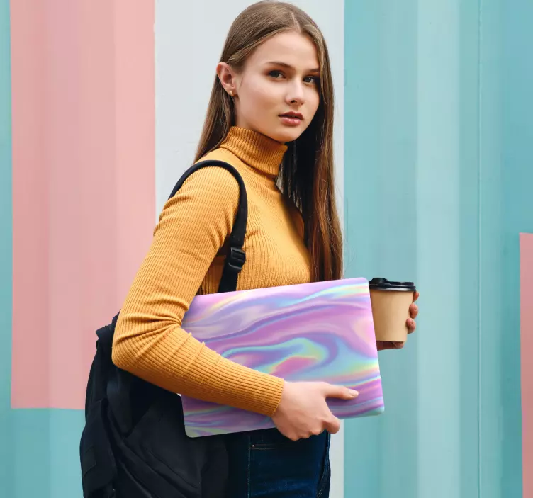 Adesivo para laptop efeito tornassol para laptop - TenStickers