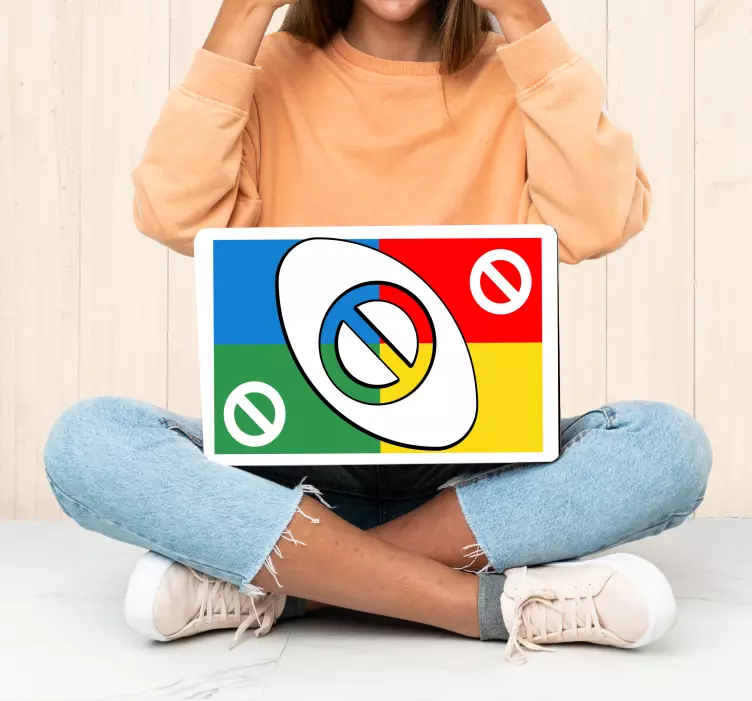 Adesivo para laptop emblema geométrico colorido - TenStickers