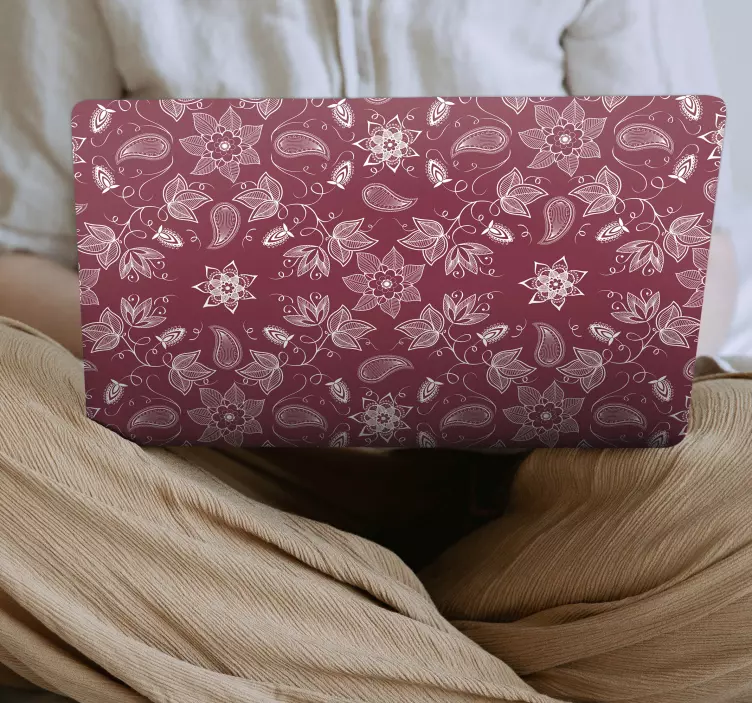 Adesivo para laptop estilo de impressão botânica - TenStickers