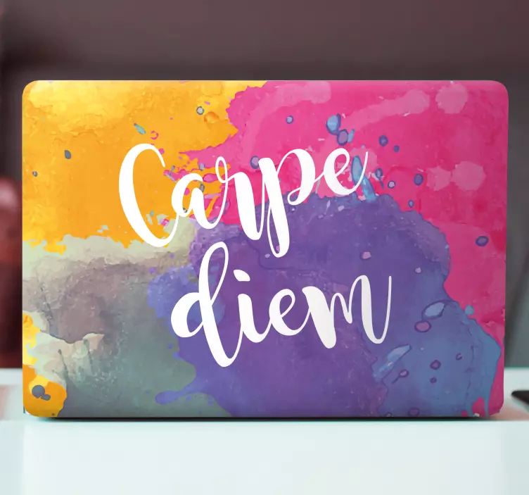 Adesivo para laptop frase inspiradora colorida - TenStickers