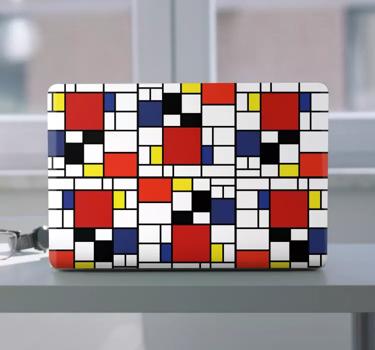 Adesivo para laptop motivo geométrico vibrante - TenStickers