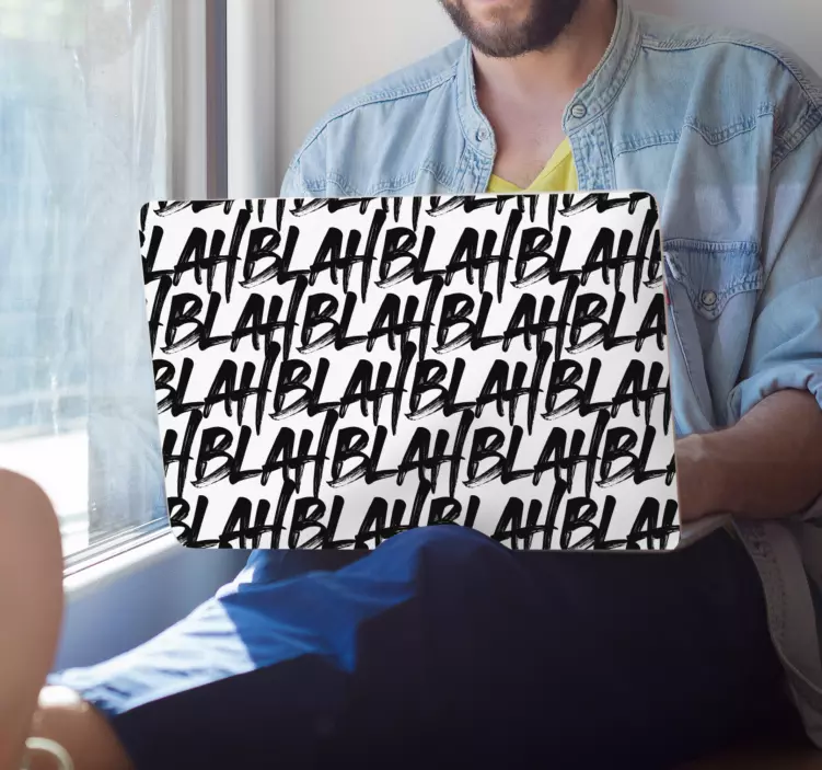 Adesivo para laptop padrão de frase repetida - TenStickers