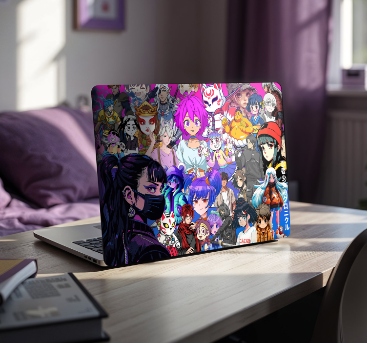 Adesivo para laptop personagens de anime - TenStickers