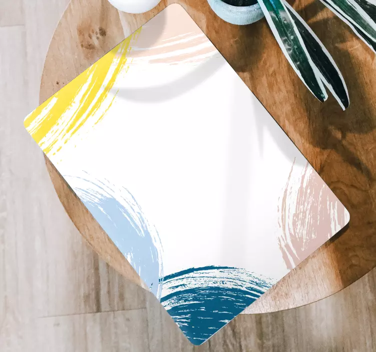 Adesivo para laptop pinceladas coloridas - TenStickers